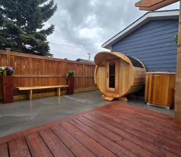 Southeast Calgary Villa | A Little R and R Private Sauna Cold and Hot Plunge