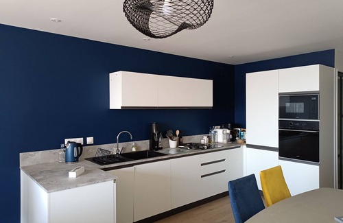 La Baule-Escoublac Apartment | A panoramic view of Nau beach and the sea, refurbished and warm.