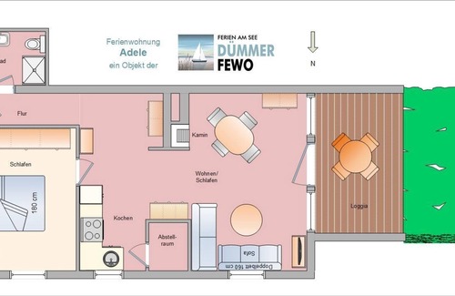 Huede Apartment | Adele - cozy ground floor apartment for 2-4 people