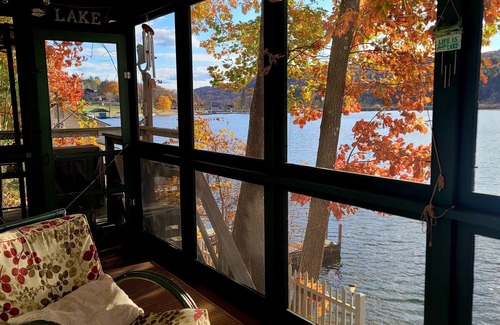 Lake George House | Adirondack Fall colors, lakeside fishing, great hiking. Evening fires.