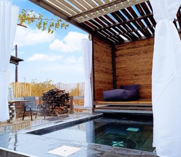 Corinth House | Agios Ioannis Stone Cottage with Private Heated Pool & Hydro-massage