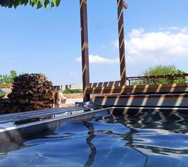 Corinth House | Agios Ioannis Stone Cottage with Private Heated Pool & Hydro-massage