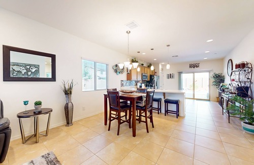 Buckeye House | Airy desert home with an enclosed yard, private pool, hot tub, firepit, & W/D