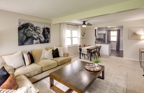 Akron House | Akron Getaway w/ Backyard Patio + Gas Grill!