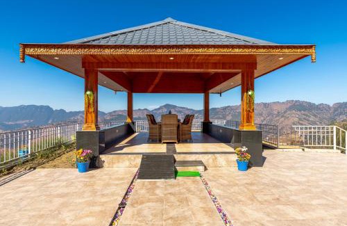 Theog House | Alaya Stays Lafu House Hearth Room with Cabana Hill views