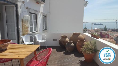 Santo Estevao Apartment | Alfama Terrace Best River and Historic City View Spacious and Charming Ground Floor 18th Century Building