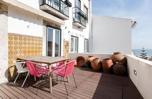 Santo Estevao Apartment | Alfama Terrace Best River and Historic City View Spacious and Charming Ground Floor 18th Century Building