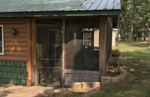 Ottertail House | All season, Cozy one bedroom knotty pine cabin, with a sandy beach and big yard!