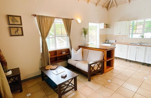 Falmouth Harbour Cottage | Aloe Cottage, Cute 2 Bedroom Caribbean Cottage with 2 Verandas