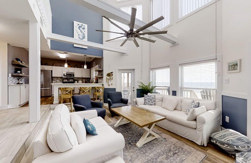 Surf Side Shores House | Amazing beachfront home with private balcony, deck, central A/C, free WiFi