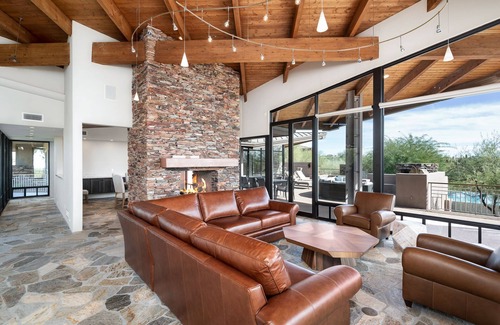 Desert Mountain House | Amazing Private Desert Mountain Estate - Newly Remodeled Kitchen and Great Room.