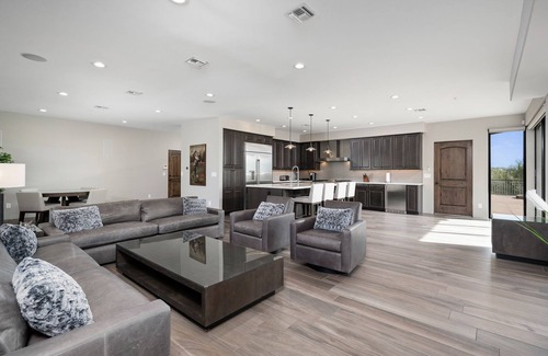Desert Mountain House | Amazing Private Desert Mountain Estate - Newly Remodeled Kitchen and Great Room.