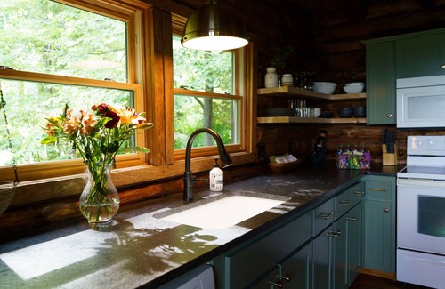 Sylva Cabin | Amazing Views! Hand Built Log Cabin with Hot Tub + Fire Pit