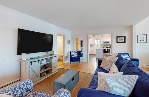 West Bath House | Amazing waterfront home with private deck, views, private dock, & fireplace