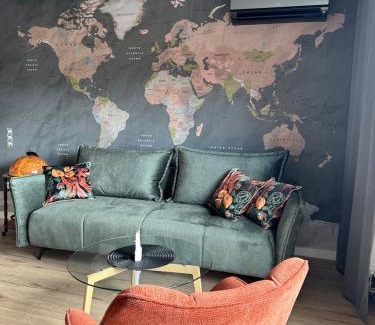 Lodz Apartment | Apartament Kocham Podróże na Fuzji NOWY! Klimatyzacja,Balkon,Wejście na KOD, WiFi, FV
