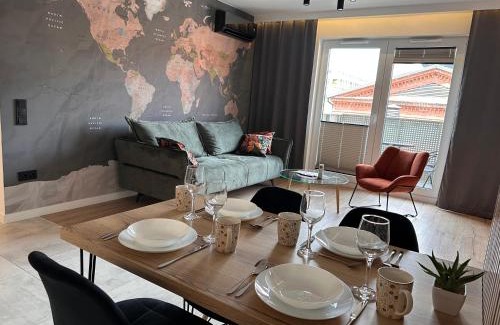 Lodz Apartment | Apartament Kocham Podróże na Fuzji NOWY! Klimatyzacja,Balkon,Wejście na KOD, WiFi, FV