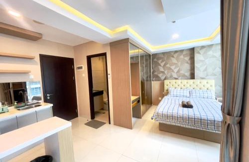 Tangerang Apartment | apartemen brooklyn alsut Studio bergaya modern,pusatkota,cozy,pool,gym,wifi