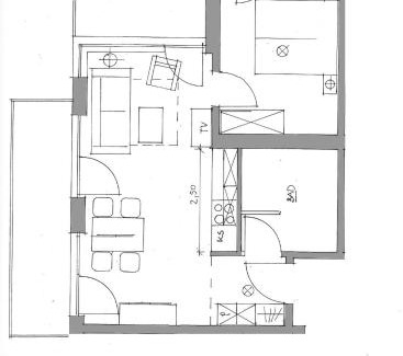 Eckernfoerde Apartment | Apartment 13 "Möwennest", Blickrichtung offenes MeerBinnenhafen Nord