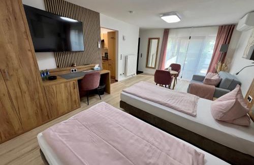 Ergersheim Apartment | Apartment -Amalia- mit Klimaanlage & überdachte Terrasse