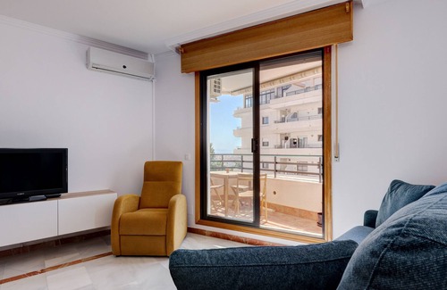 San Luis de Sabinillas Apartment | Apartment "Antonio Gala" with Sea View, Shared Pool & Wi-Fi
