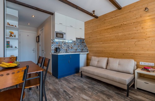 Dusheti Apartment | Apartment decorated with a lots of wood, with breathtaking view on mountain