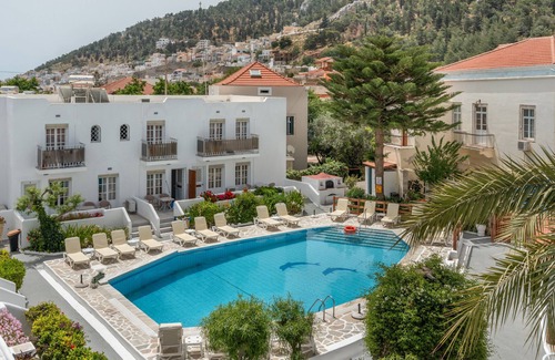 Kalymnos Town Apartment | Apartment 'Family Room No 1' with Mountain View, Wi-Fi and Air Conditioning