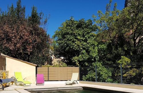 Saint-Jean-de-Bueges Apartment | Apartment in village house sleeps 7, garden and pool.