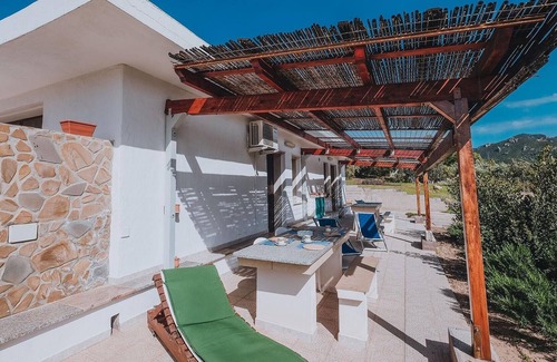 Gonnesa Apartment | Apartment "Trilocale Luna" with Mountain View, A/C, Garden, Terrace & Grill; Pet Friendly