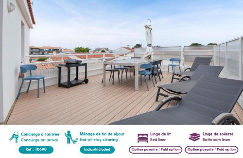 Noirmoutier-en-l'Ile Apartment | Appart pour 6 adultes et 2 enfants avec terrasse