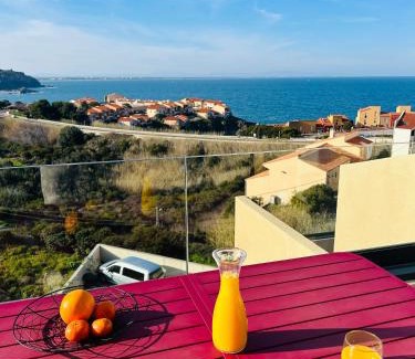 Port-Vendres Apartment | Appartement 4 personnes tout confort avec vue panoramique sur MER