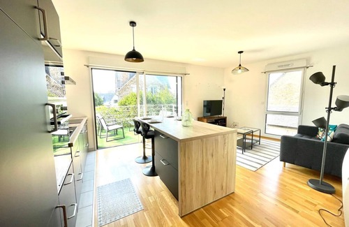 Carantec Apartment | Appartement avec balcon au centre de Carantec