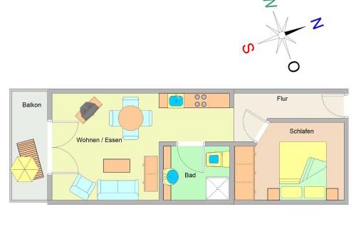 Kuehlungsborn Apartment | Appartementhaus Meeresblick Fewo 2 10