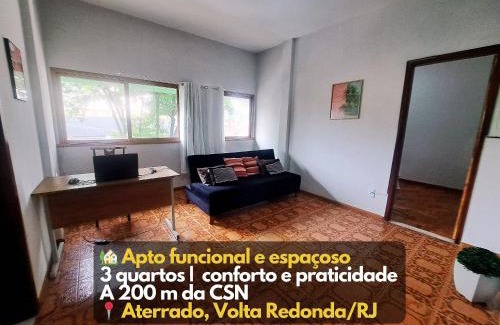 Volta Redonda Apartment | Apto Aterrado 3 quartos próx da CSN Conforto VR RJ