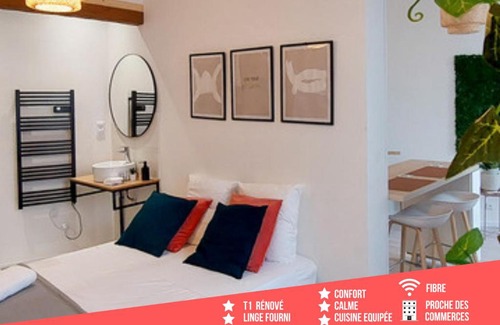 Montlucon Apartment | Artpink - Idéal Pros - Proche commerces - Agathor
