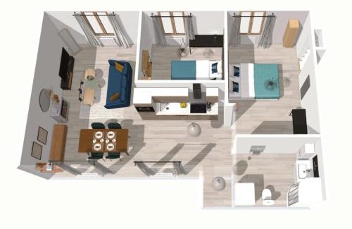 Montlucon Apartment | ArtSmalt *Idéal Pro * Proche commerces * 2 chambres * Tout confort