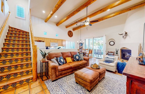 Rancho Villas House | Attractive home with private pool, spa, patio, AC, & W/D - near attractions