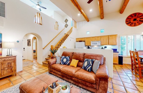Rancho Villas House | Attractive home with private pool, spa, patio, AC, & W/D - near attractions