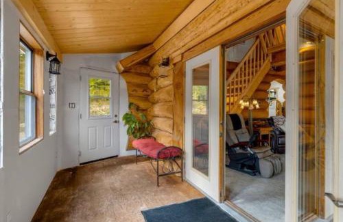Central Okanagan Ski Chalet | Authentic lofted log cabin with hot tub