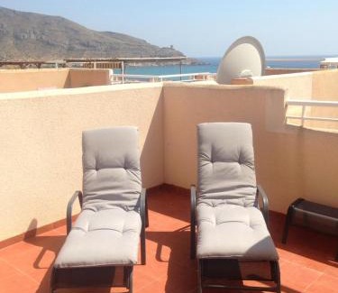 La Azohia House | AZ02 Roof top terrace apartment, 2 bedrooms, 1 bathroom, very close to beach