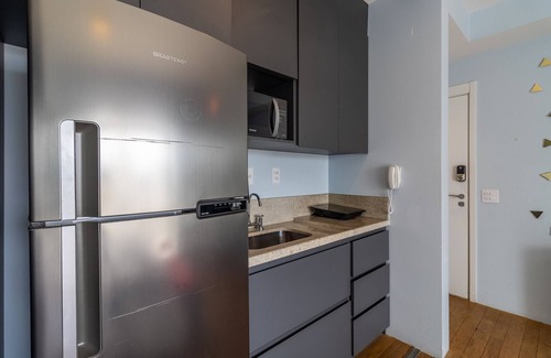 Consolacao Apartment | Baixo Augusta queen bed, pool, gym and garage