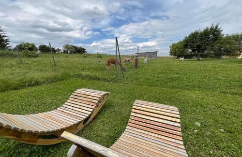 Dettenheim Apartment | Bauernhof Glamping mit Alpakas und Ziegen