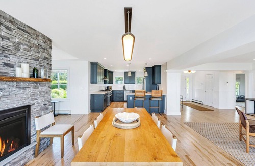 Hampton Bays House | Bayfront Luxury Retreat with Heated Pool, Private Beach, and Sweeping Water.