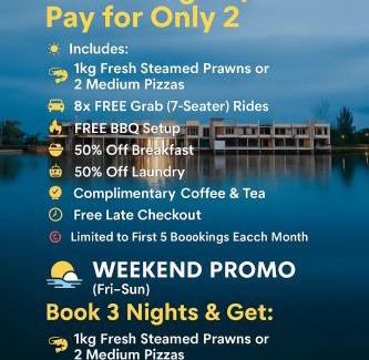 Batam Villa | BBQ,Canoe,KTV, Port Pickup Included