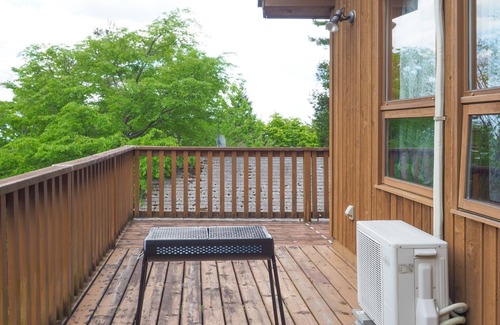 Nasu House | BBQ on the deck open ceiling triangular windows - Sun rice /Nasu-gun Tochigi