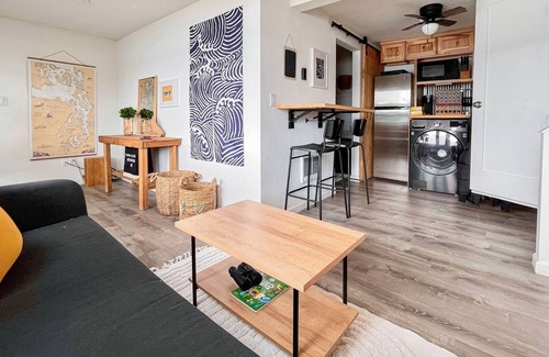 Vashon Island House | Beach view getaway with deck, gas grill, firepit and W/D