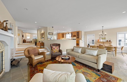 Hollywood Beach House | Beachfront abode with spacious deck, pool table, gas grill, smart TVs, & W/D