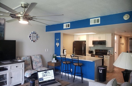 Port Canaveral Condo | BEACHFRONT-Cozy-Coastal-Private Condo + NASA, Cruise Ships, Cocoa, 1Flr,1Br,2Bth