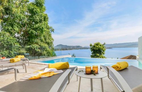 Moo 5 Villa | BEACHSIDE VILLA - VESPA - 3 BDR VILLA plus 1 BDR APARTMENT at SUNSET COVE BAY with SEA and MOUNTAIN VIEWS, 100 meters to the Swimming Beach