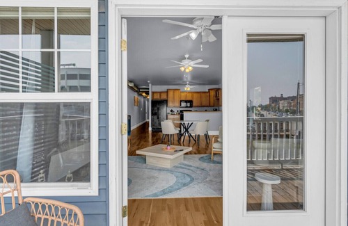 Port Huron Apartment | Beachy Blues by the Black River