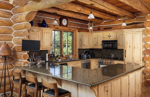 Mountain Village House | Bear Lodge, Modern log home at easy ski-in/out location!